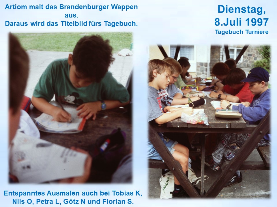 1997 Sommerfreizeit Brandenburg Tagebuch