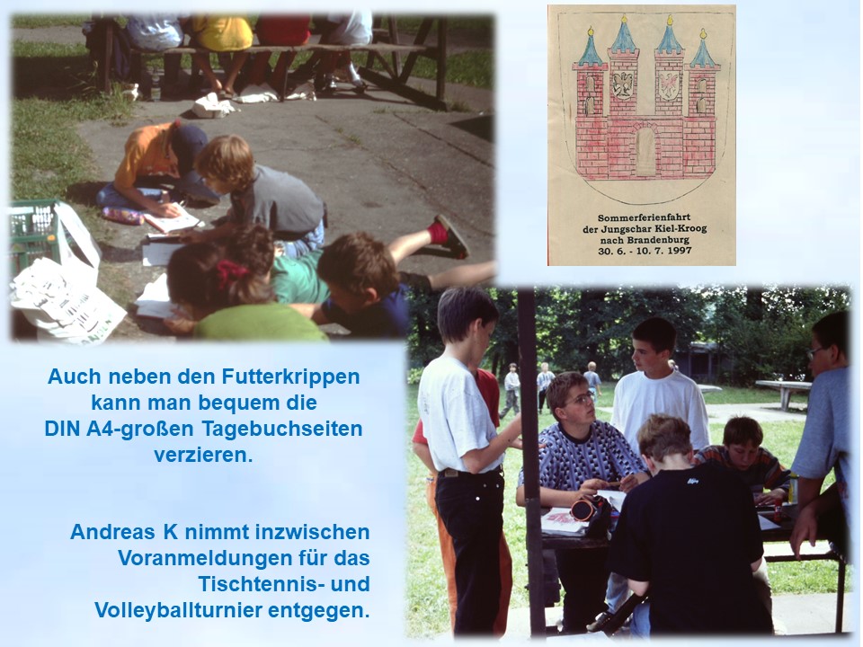 1997 Sommerfreizeit Brandenburg Tagebuch