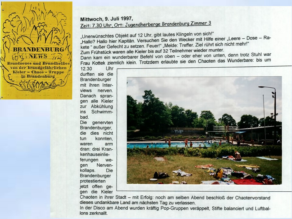 Sommerfahrt 1997  Brandenburg-News