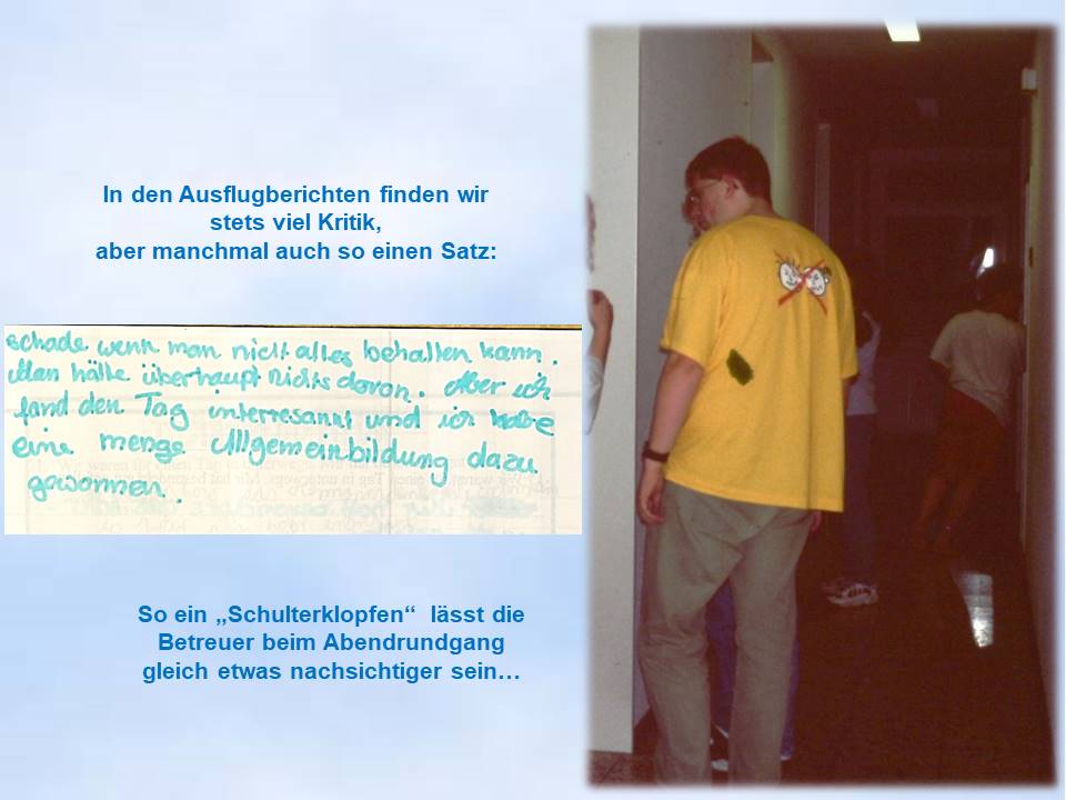 1998 Sommerfahrt Betreuer Zimmerkontrolle
