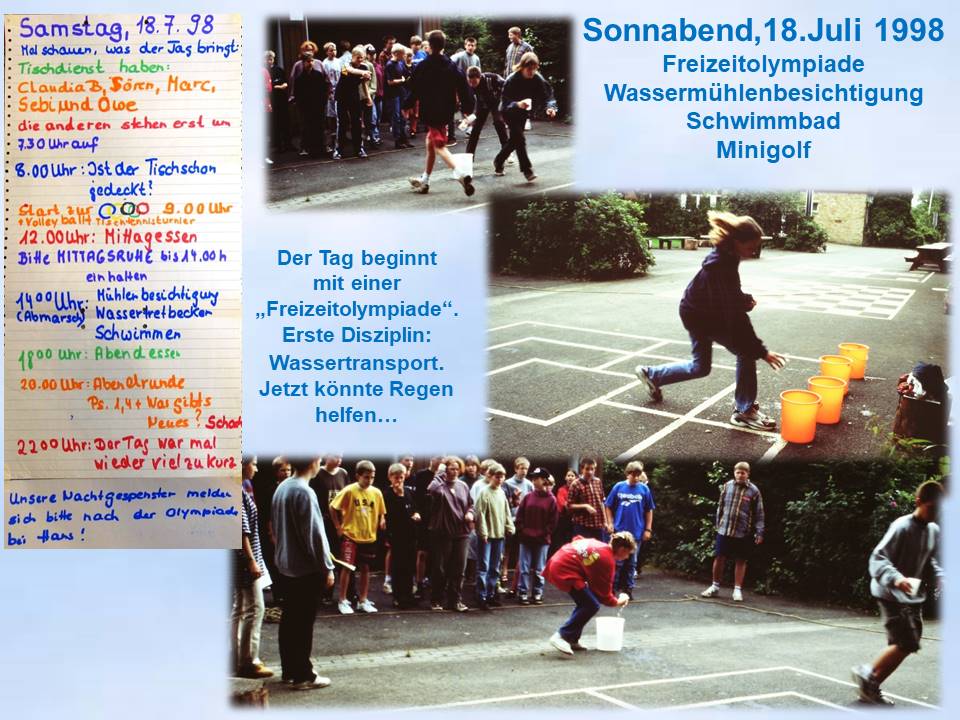 1998 Sommerfahrt  Bad Essen Freizeitolympiade