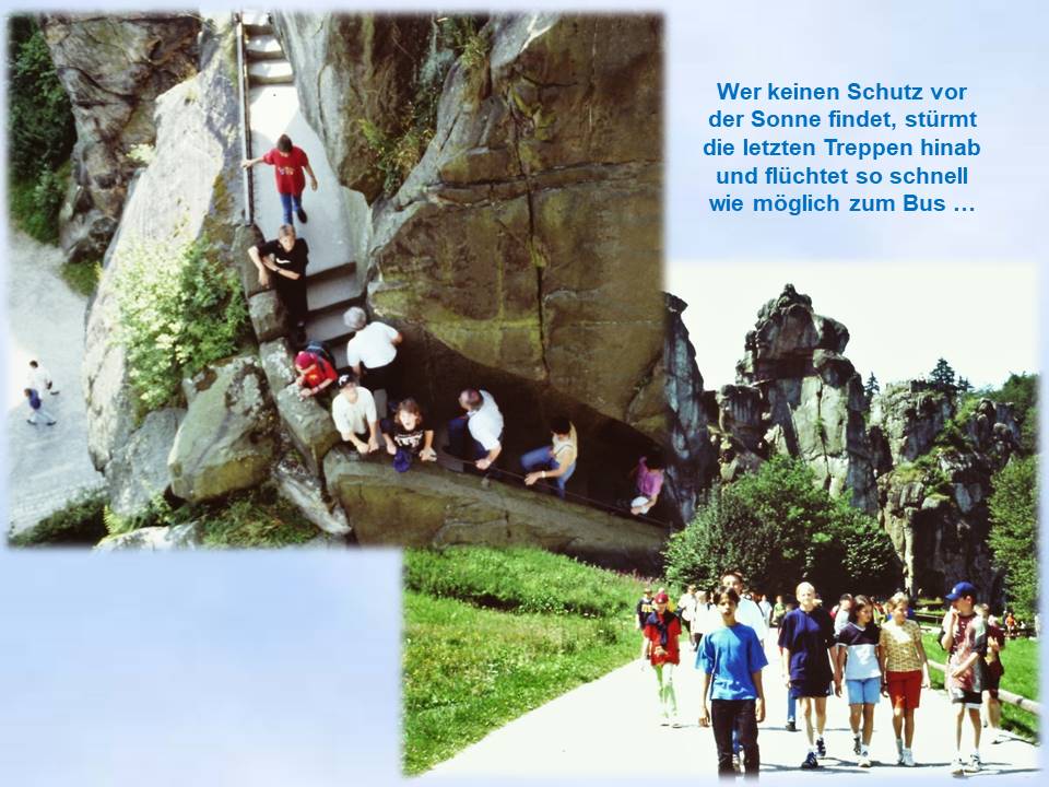 1998  Sommerfreizeit Externsteine Kinder auf Felsen