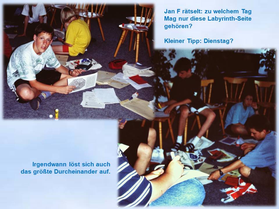 Bad Essen 1998  Freizeittagebuch Seiten sortieren