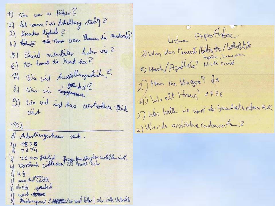 1999 Goslar Interwiewzettel