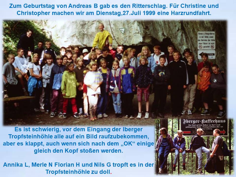 1999 Gruppe vor Iberger Tropfsteinhöhle