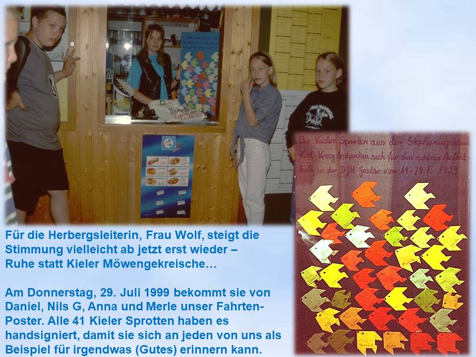 Sommerfahrt 1999 Kieler-Sprotten-Plakat DJH