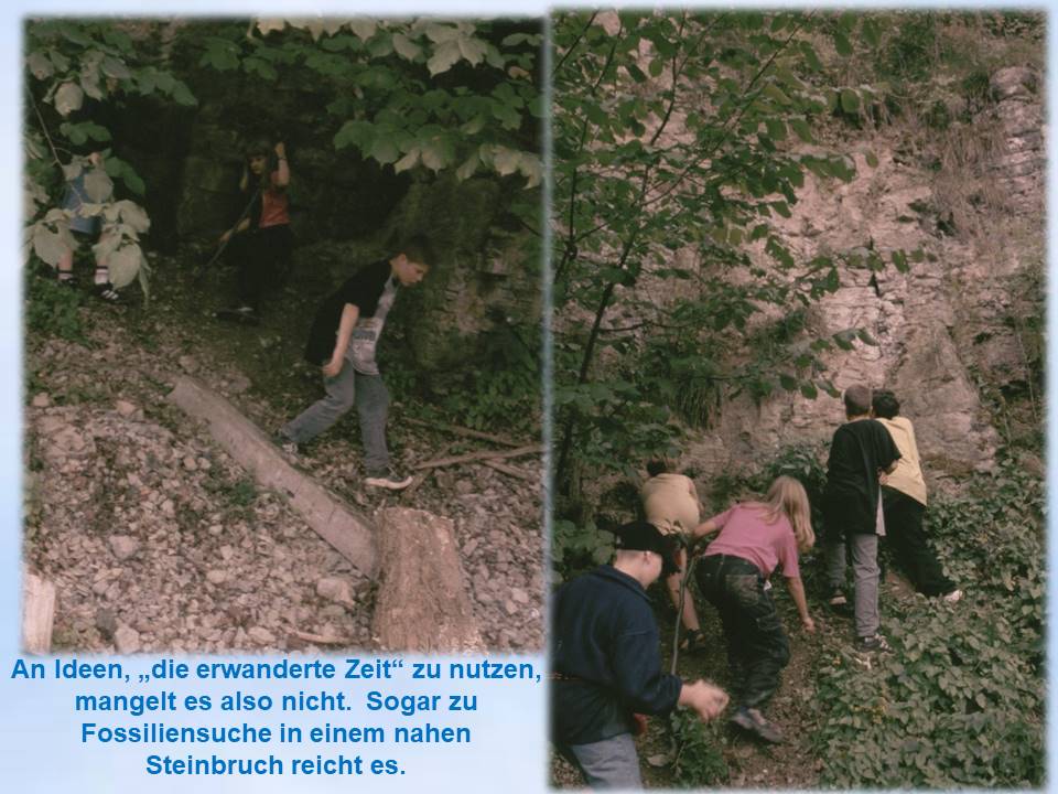 Bodenwerder 2000 Kinder auf Fossiliensuche Rhle