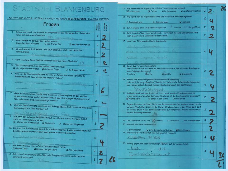 2001 Blankenburg Stadtspiel Seiten 1-2