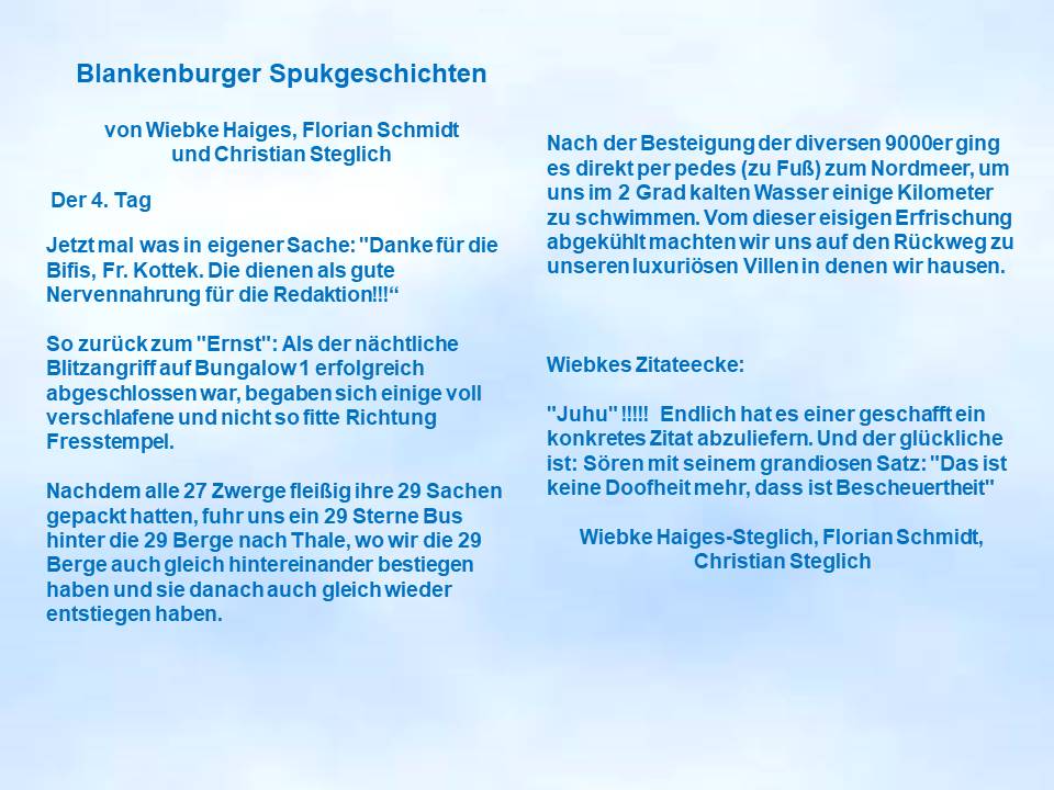 2001 Blankenburger Spukgeschichten  Freizeitzeitung
