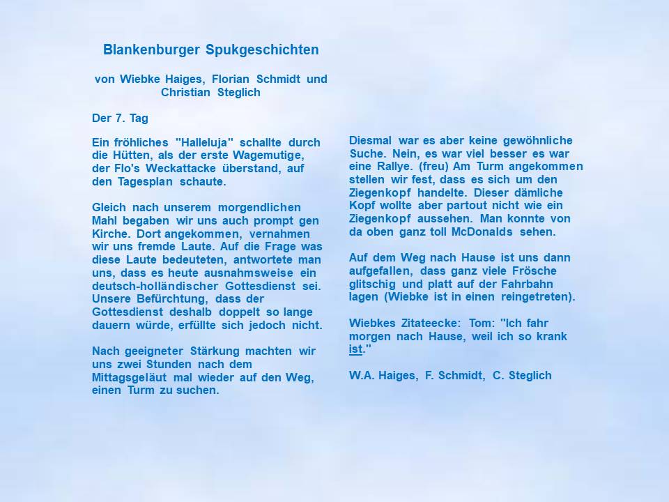 2001 Blankenburger Spukgeschichten