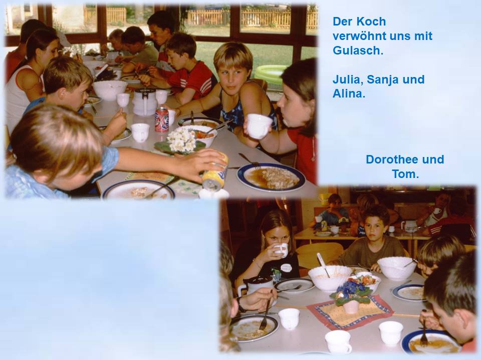 2001 Blankenburg Sommerfahrt Abendessen