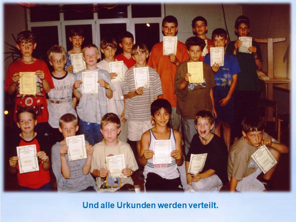 2001 Sommerfahrt Siegerurkunden