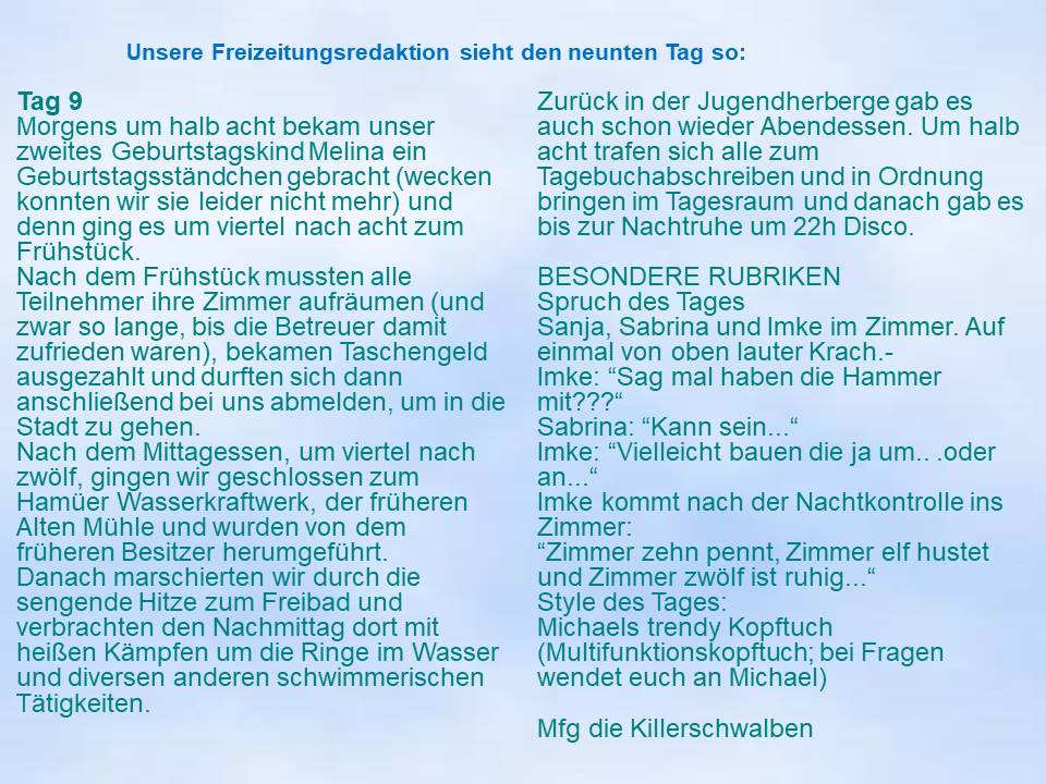  2003 Freizeitzeitung Killerschwalbern