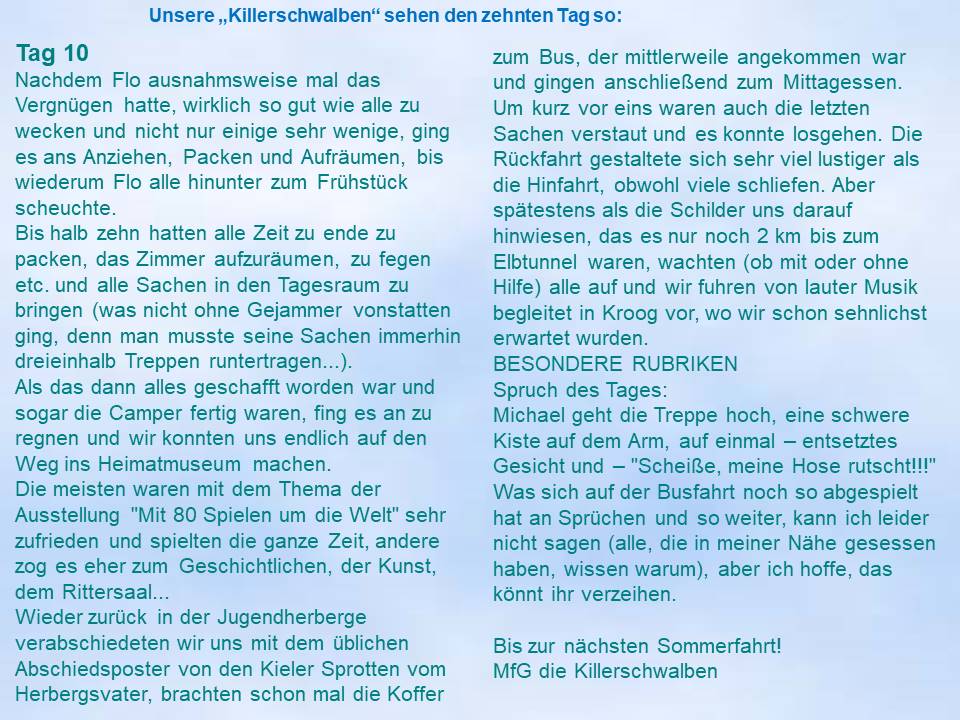  2003 Sommerfahrt Freizeitzeitung Killerschwalbern