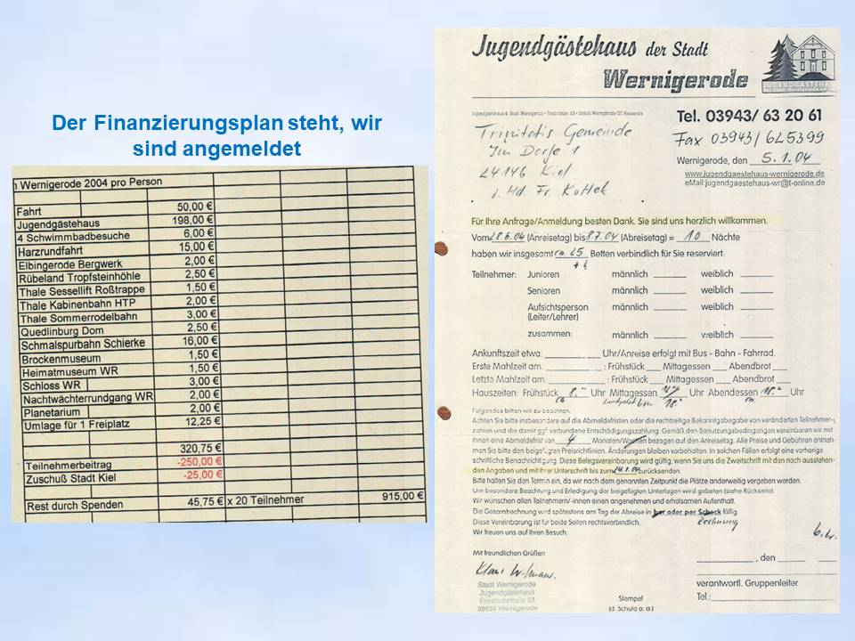 2004 Wernigerode Sommerfahrt Finanzplan