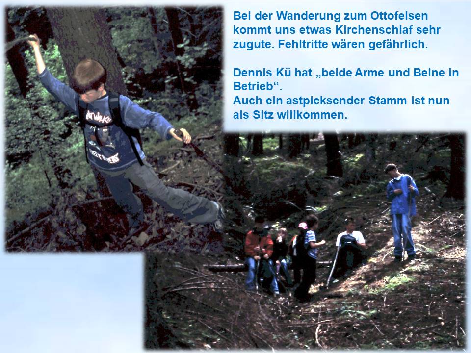 2004 Sommerfahrt Ottofelsen Wanderung