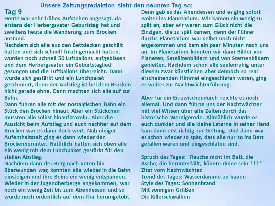 2004 Sommerfahrt Killerschwalben Freizeitzeitung