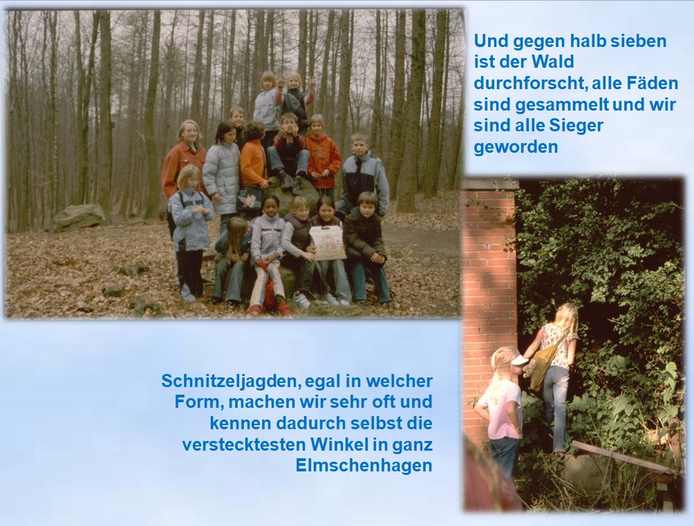2005 Schnitzeljagd im Rönner Holz alle Kinder