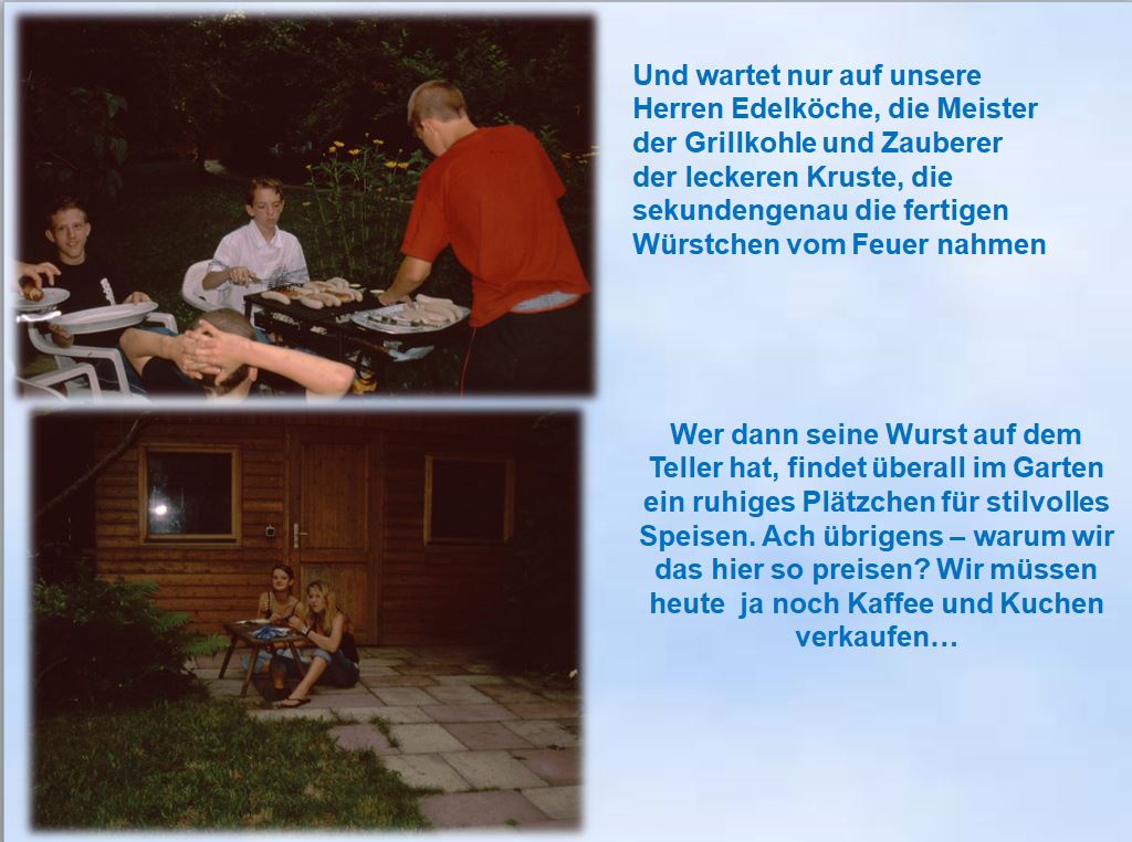 2005 Altes Haus Potsdam Grillen im Garten