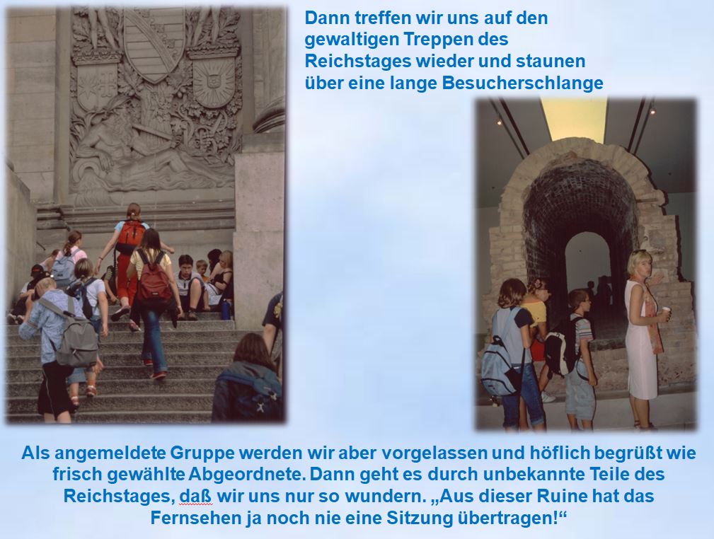 Reichstagsbesichtigung Sommerfahrt 2005