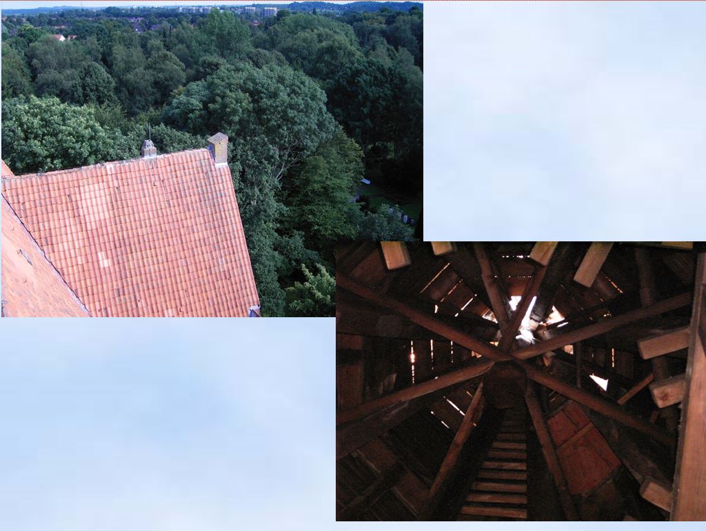 2005 Holzkonstruktion unter der Turmspitze der Maria-Magdalenen-Kirche Kiel