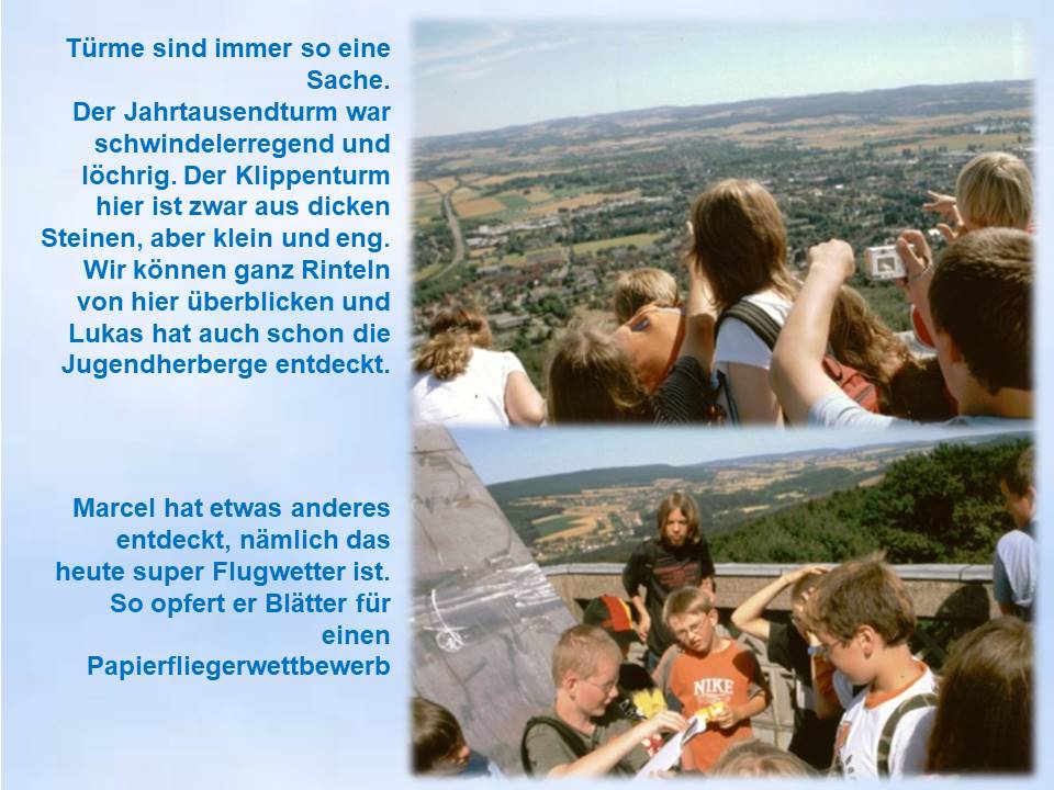 2006 Sommerfahrt Aussicht vom  Klippenturm Rinteln
