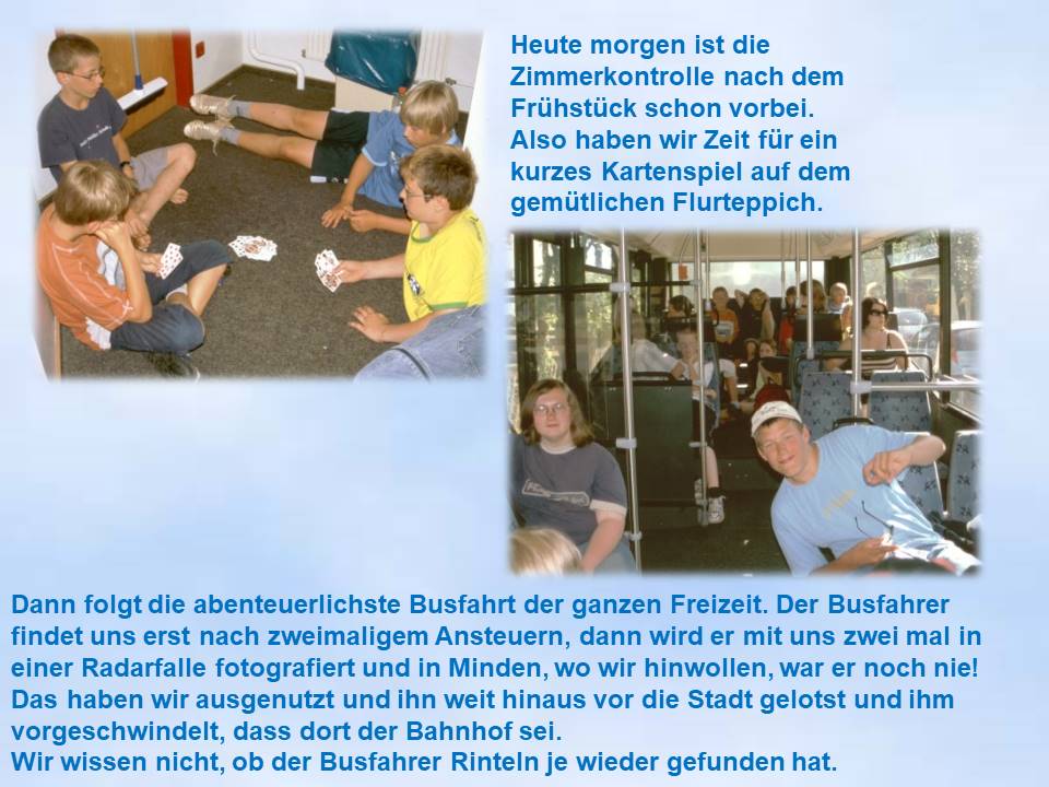 2006 Rinteln DJH Kartenspiel im Zimmer der Jungs Bus nach Minden