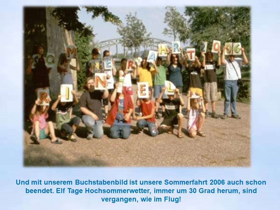 2006 Sommerfahrt Rinteln Buchstabenbild Titelbild Internet