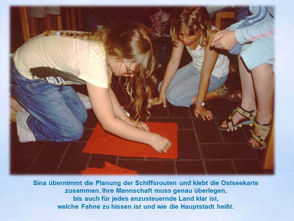 2007 Sommer am Wasser Trinitatis Kinder planen Ostseefahrt