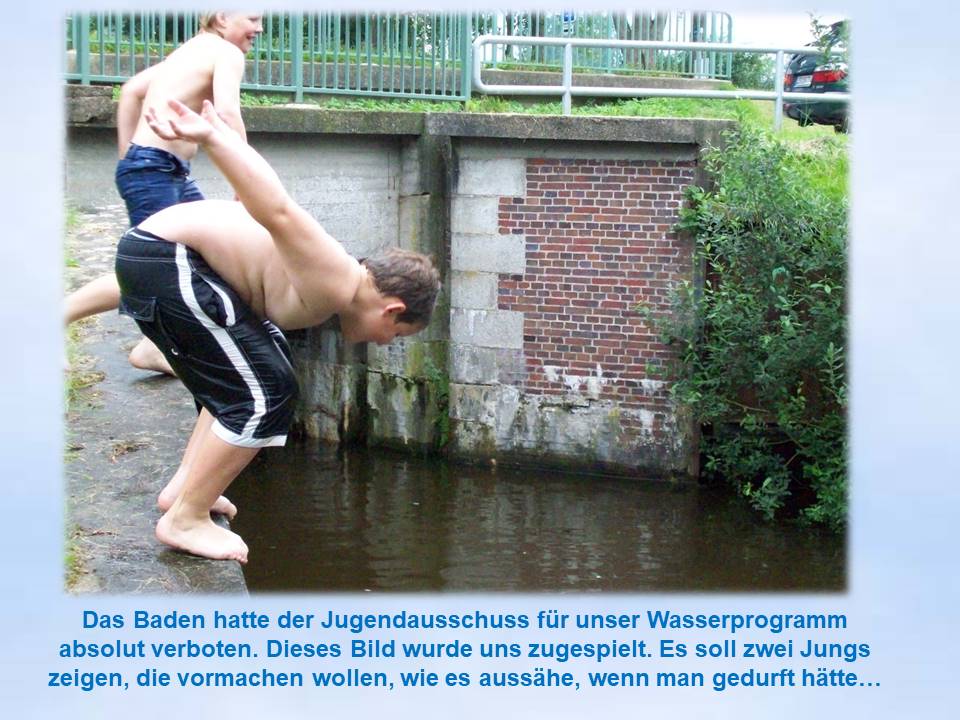 2007 Sommer am Wasser Friedrichstadt verbotenes Springen