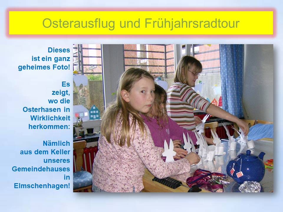 Osterhasenherstellung im Gemeindehaus Elmschenhagen