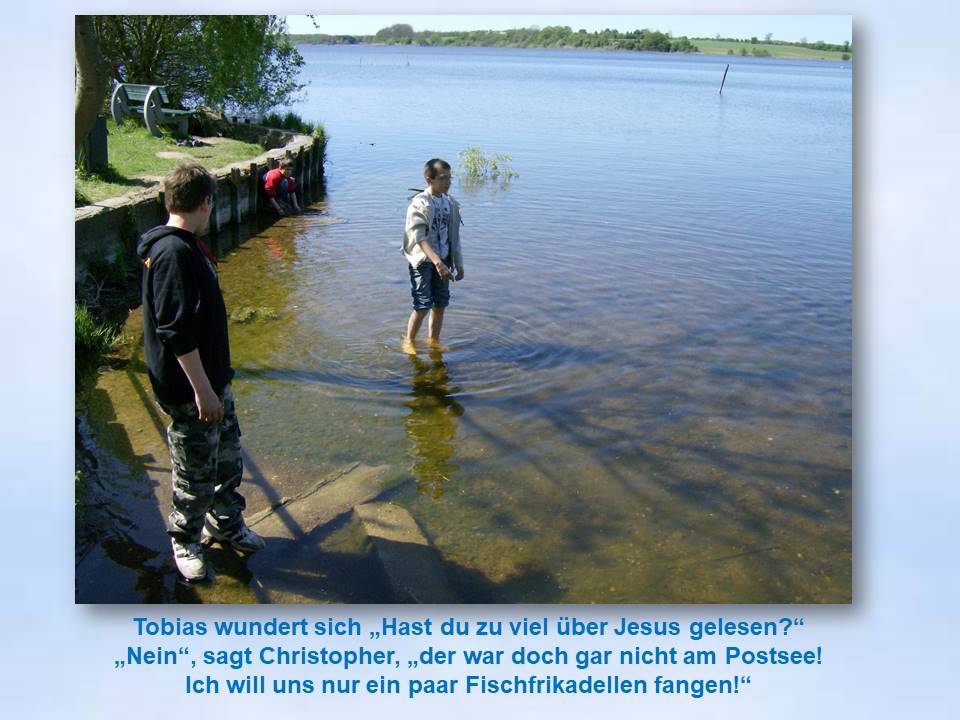 2007 Osterferienausflug Postsee Fischfrikadellen fangen