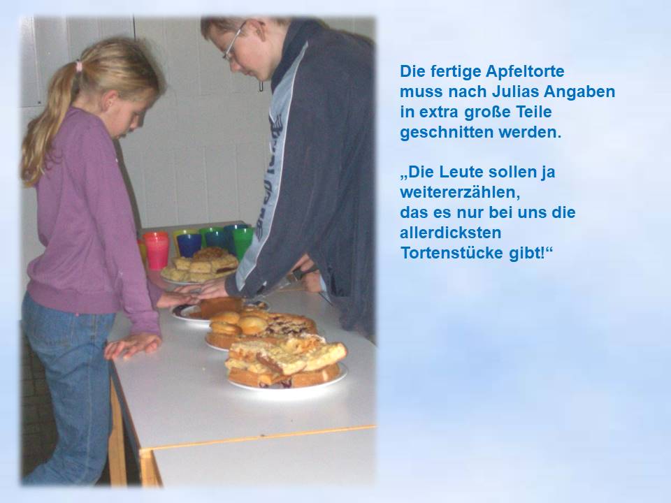 2007 Flohmarktwochenende Kroog Apfeltorte