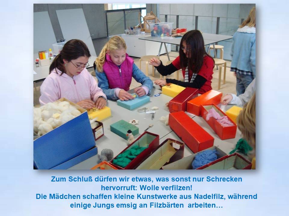 2007 Führung Textilmuseum Neumünster Wolle filzen