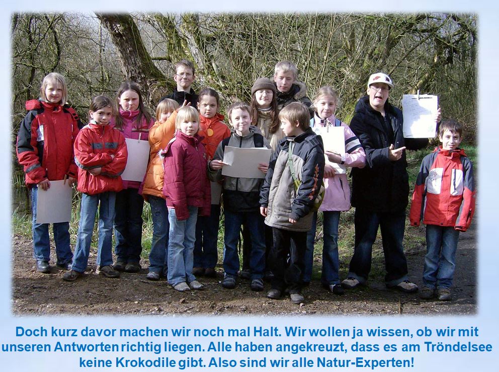 2008 Osterferienausflug Trndelsee Kinder mit Urkunden