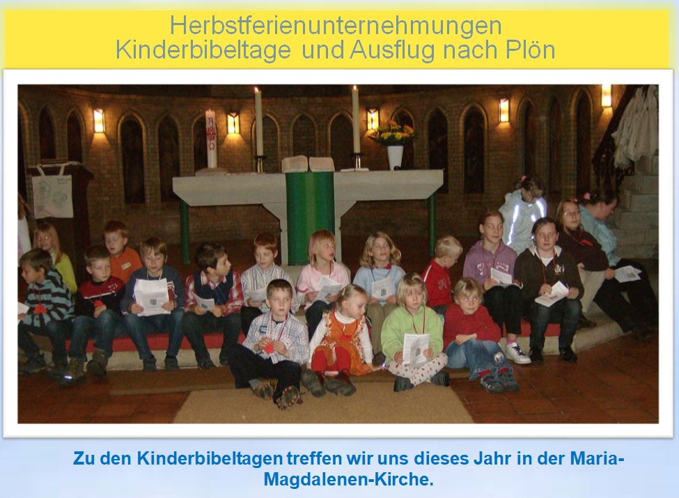2008 Kinderbibeltage Maria-Magdalenen Gemeindehaus Kiel