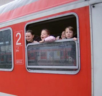 2008 Jungschar im Zug nach Plön