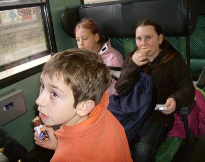 2008 Kieler Jungschar im Zug nach Pln