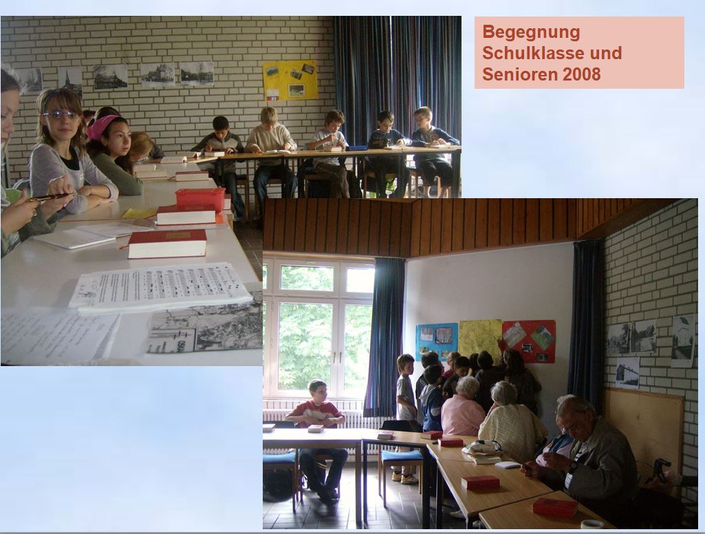 2008 Senioren Austausch mit Schulklasse im Krooger Gemeindehaus