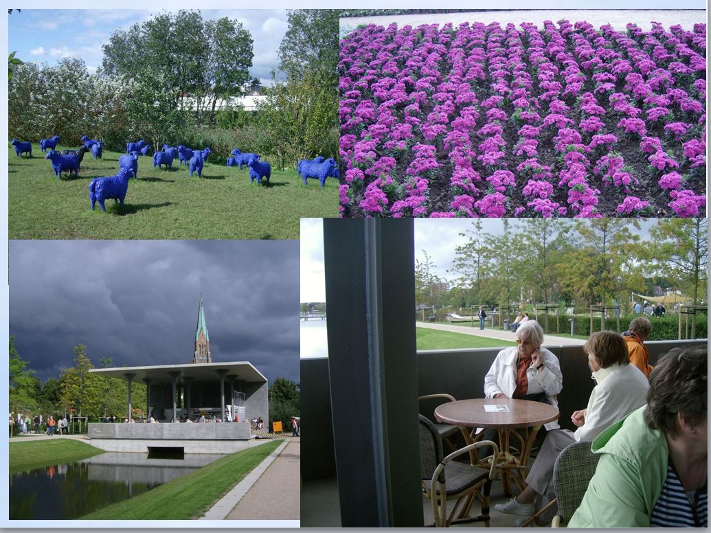 2008 Besuch der Landesgartenschau Schleswig blaue Schafe