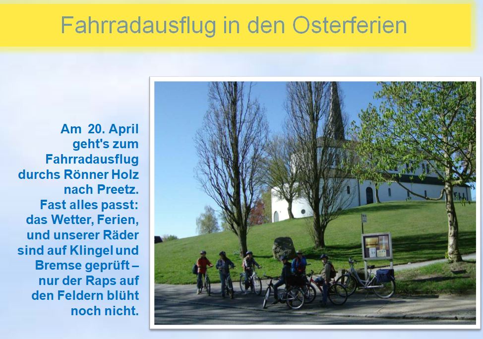 2009 Start Radtour vor Stephanuskirche