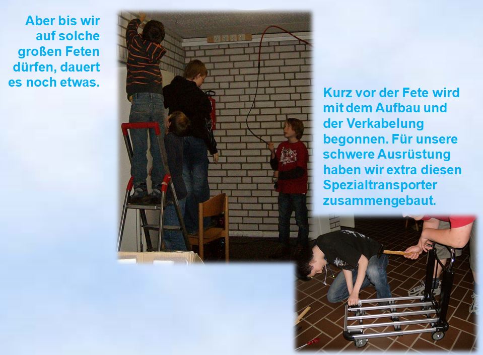 2009 Aufbau fr Hotdog-Fete