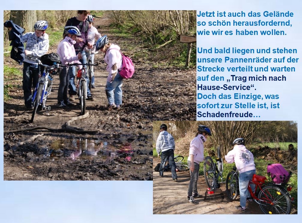 2010 Radtour Preetz matschig an der Schwentine