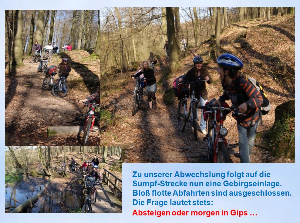 2010 Radtour Preetz schwieriges Gelnde an der Schwentine