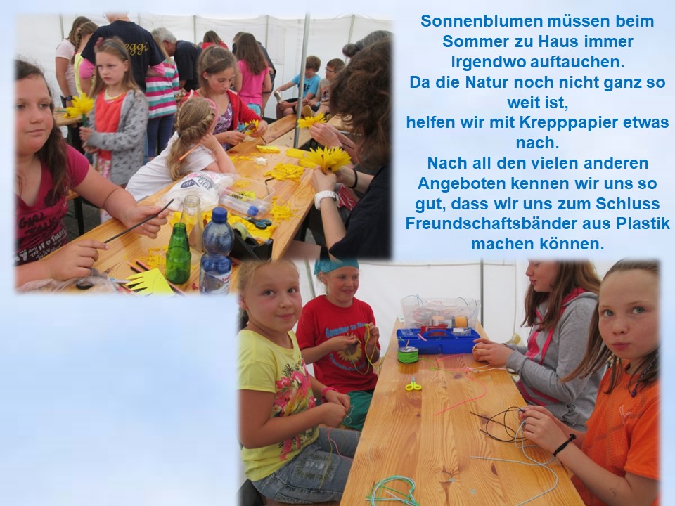 Sommer zu Haus Bastelzelt 2014