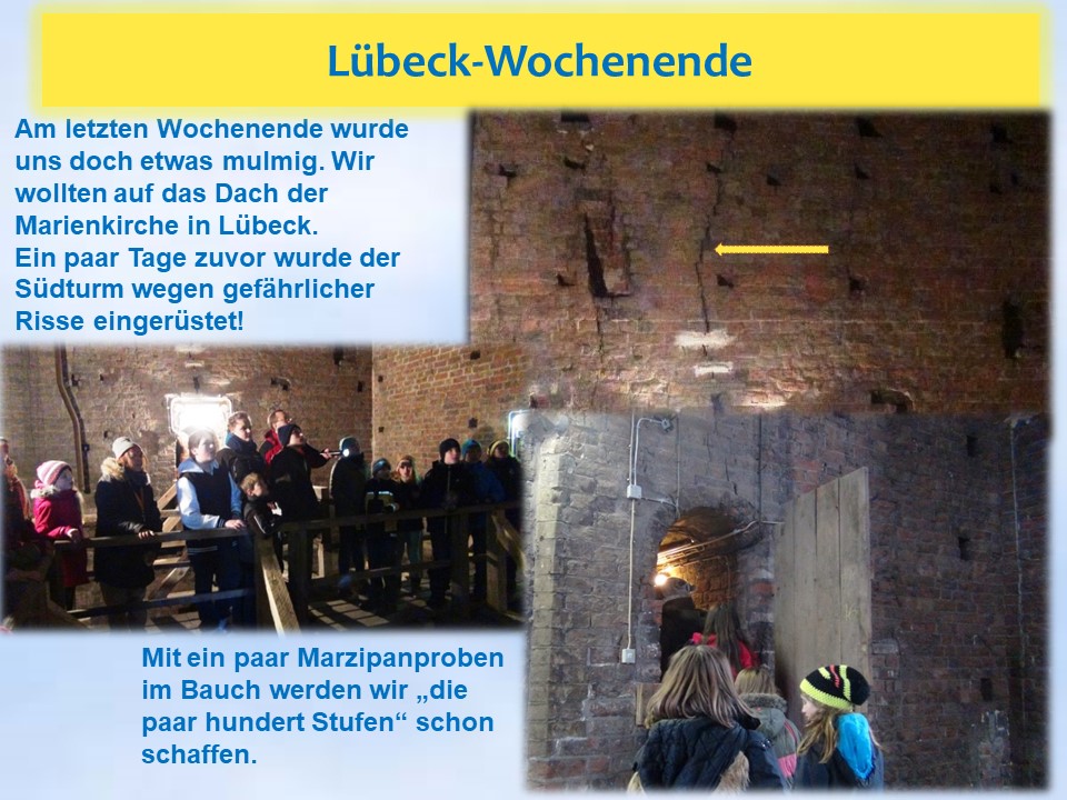 Lübeck-Wochenende Jungschar 2014 Marienkirchturm oben