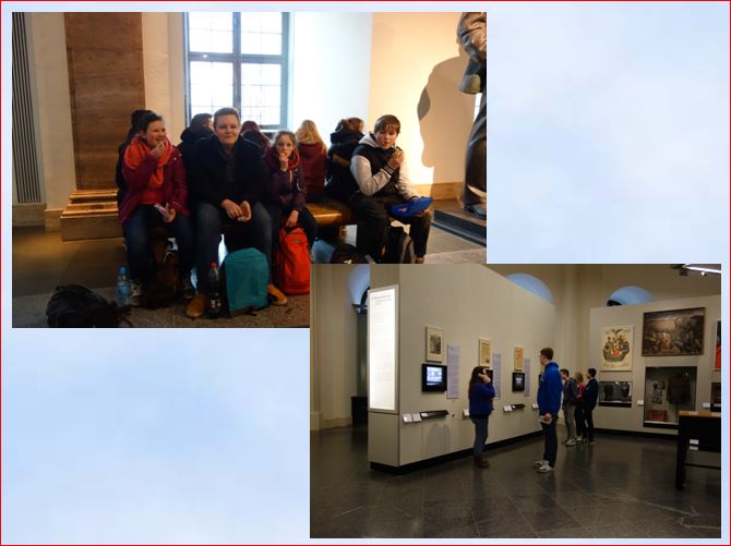 Osterfahrt 2015 Pergamonmuseum, Gruppe pasuiert