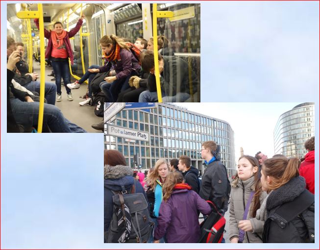 Osterfahrt 2015 in der U-Bahn