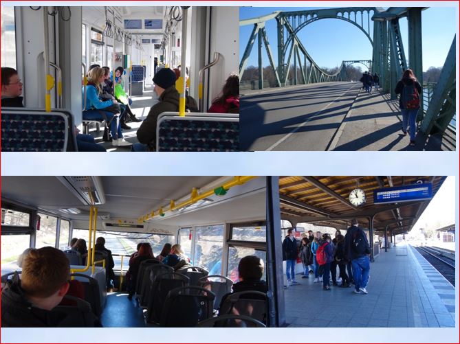 2015 Osterfahrt  Potsdam Straßenbahn Glienicker Brücke, Bus Berlin