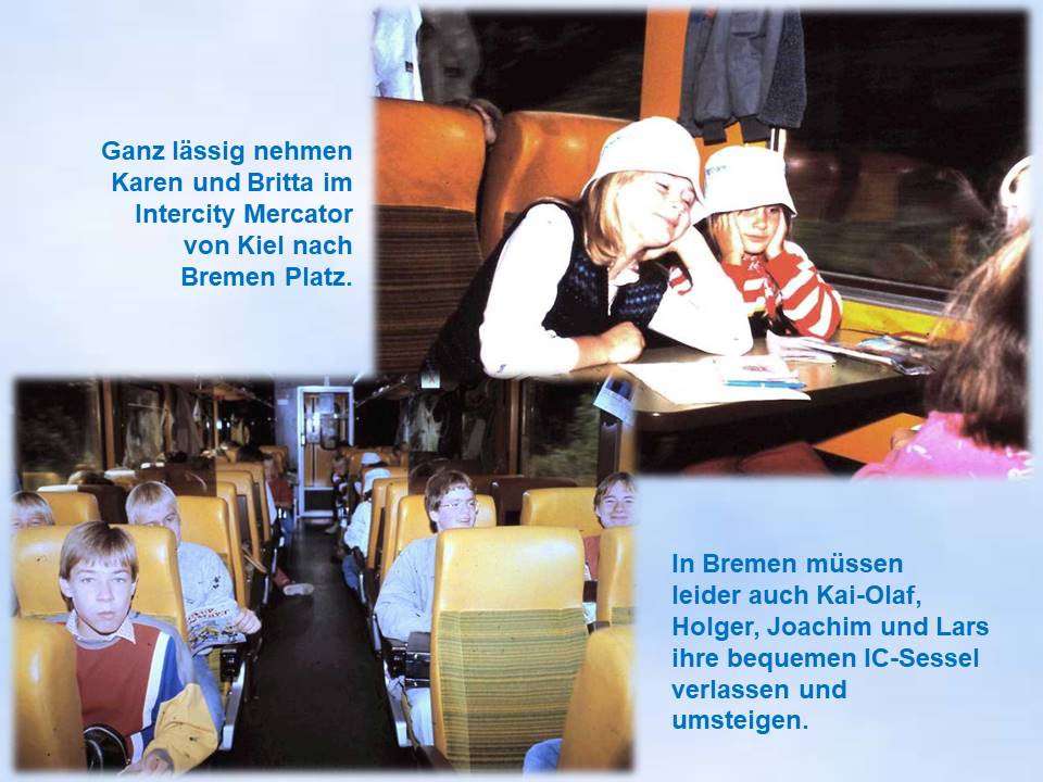 im Zug Sommerfahrt Bad Essen 1985